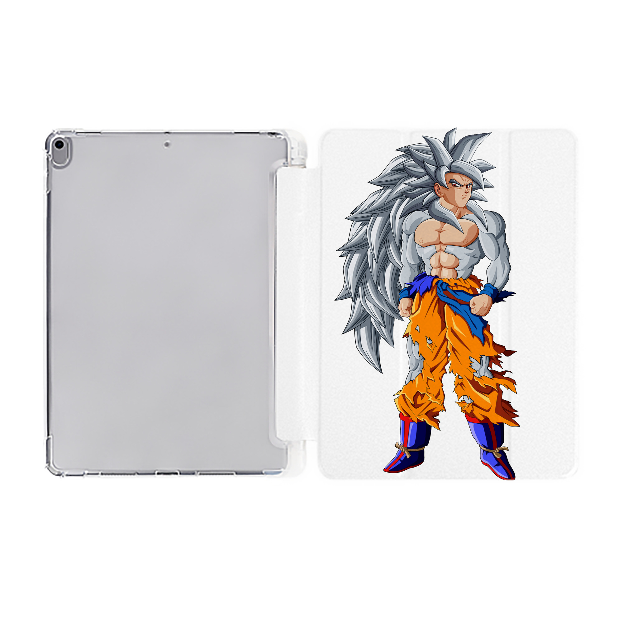 （画像用） ドラゴンボール 孫悟空（そん ごくう）Son Goku カカロット DRAGON BALL Kakarotto IPad ケース ペン収納付き 三つ折りスタンド PUレザー×シリコン 対応機種9.5/10.5/10.9インチ